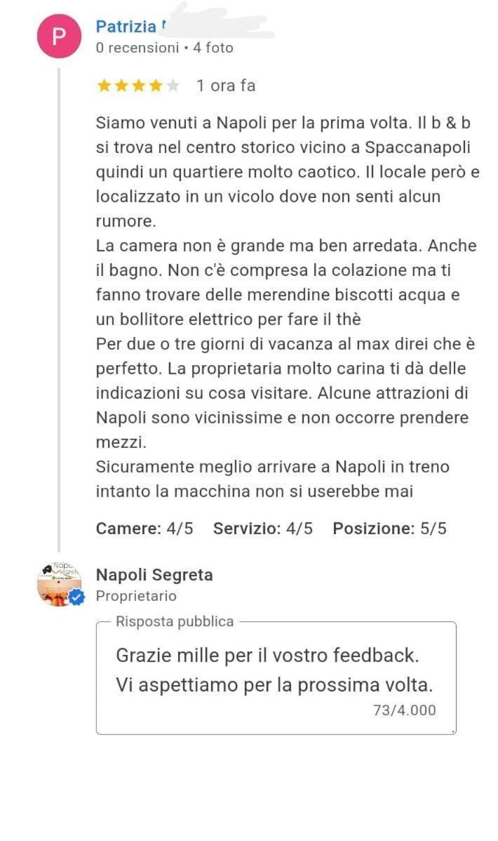 Napoli Segreta Bed and Breakfast Eksteriør billede